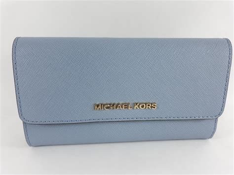 pale blue michael kors wallet